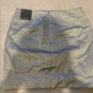 Banana Republic Metallic Silver Pencil Skirt